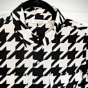 Calvin Klein Houndtooth Button Down Shirt
